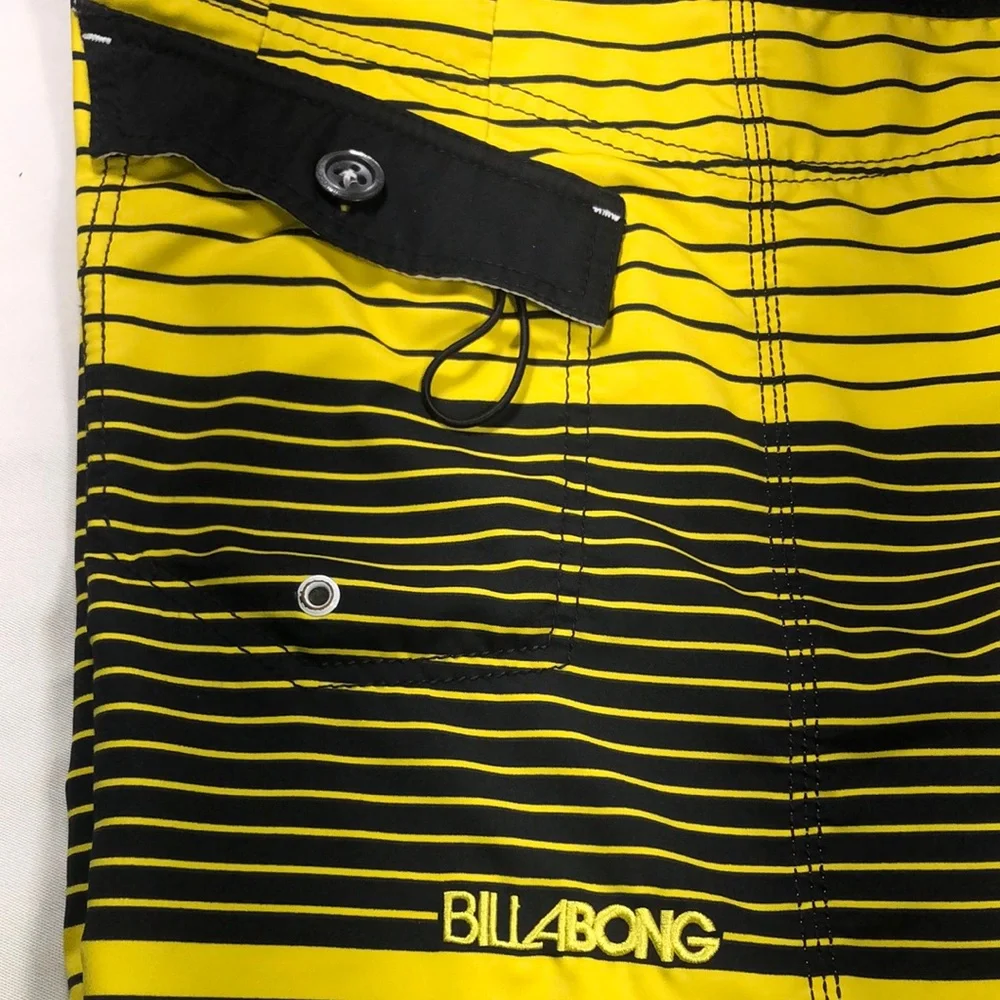 Billabong Yellow and Black Striped Board Shorts - Picture 7 of 7